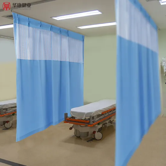 Tissus non feu M1 pour rideaux de séparation des patients en hôpitaux et cliniques